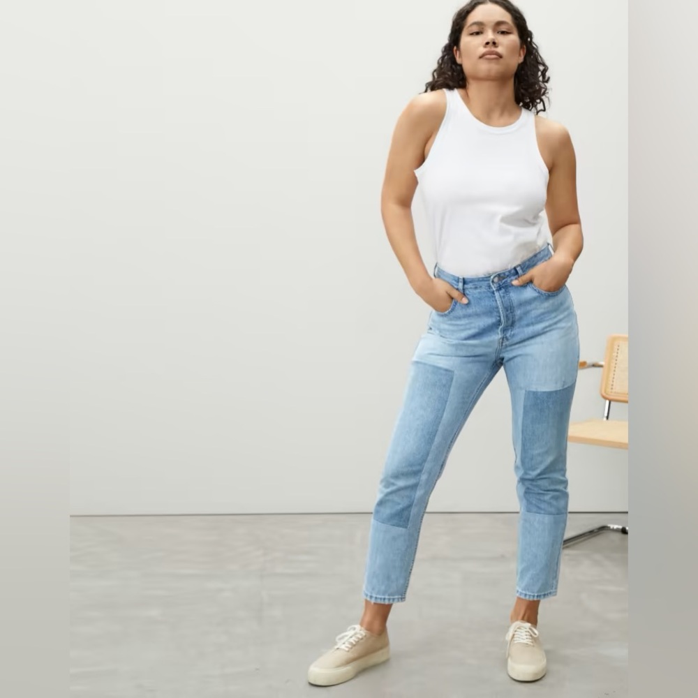 Everlane Curvy ’90s Cheeky Jean - Patched - 30